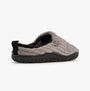 Bedroom Athletics JAMIE Mens Mule Slippers Grey side view showcasing plush upper and rubber sole.