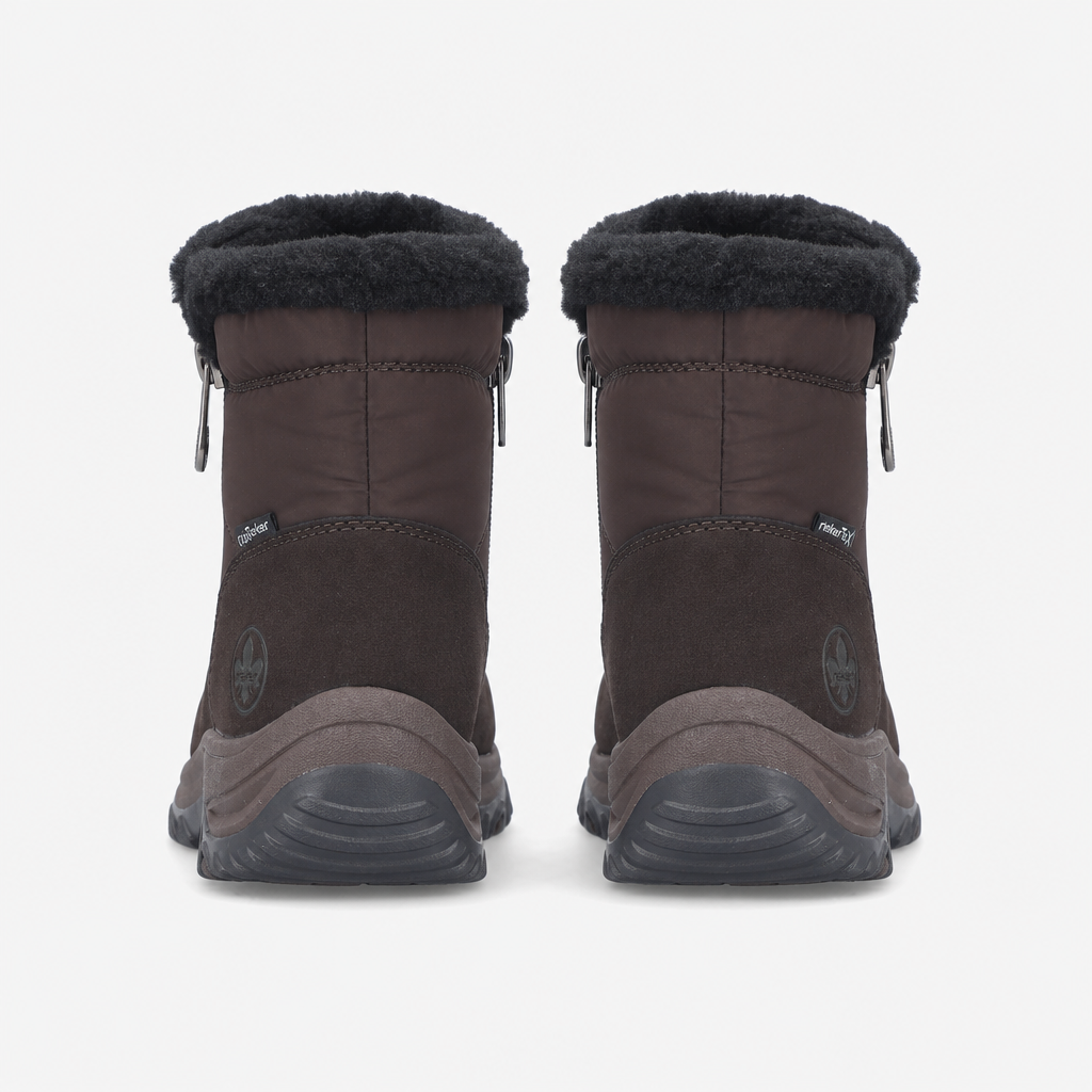 Rieker M9670 Womens Ankle Boots Nougat/Black