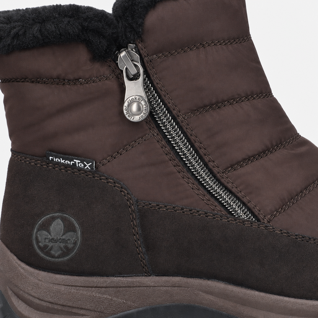Rieker M9670 Womens Ankle Boots Nougat/Black
