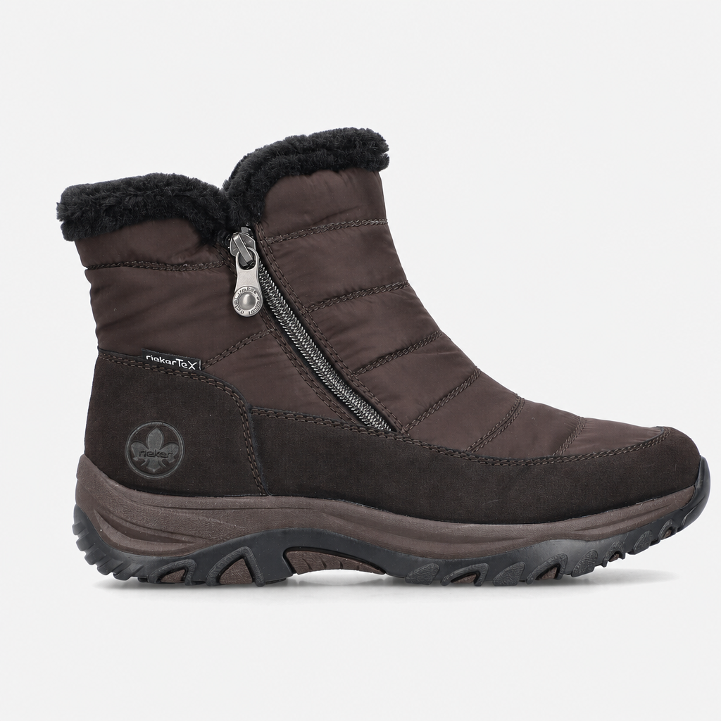 Rieker M9670 Womens Ankle Boots Nougat/Black