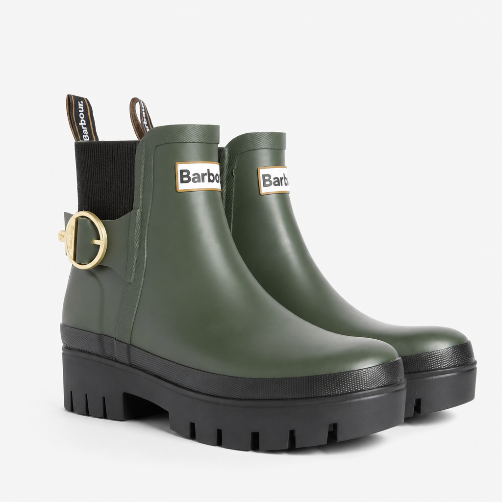 Barbour HEPBURN ANKLE Womens Wellingtons Olive/Black
