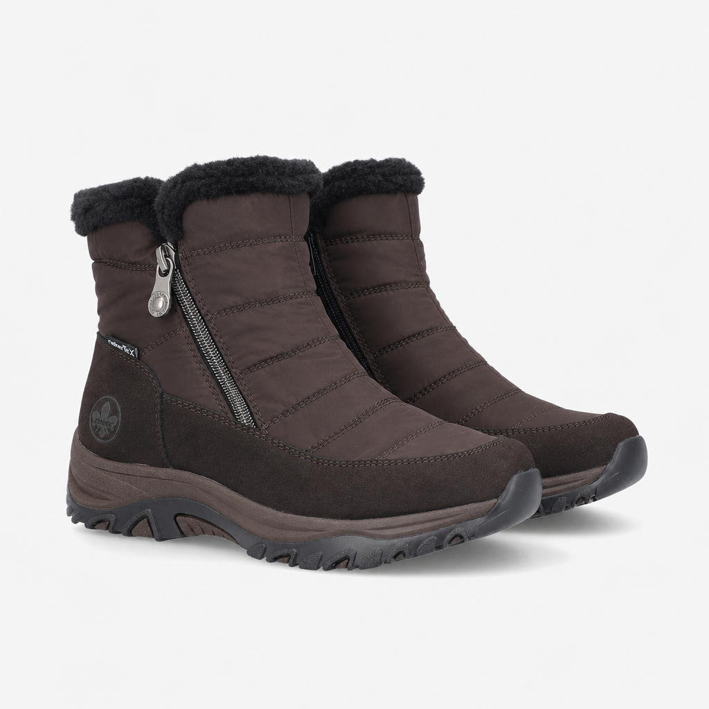 Rieker M9670 Womens Ankle Boots Nougat/Black