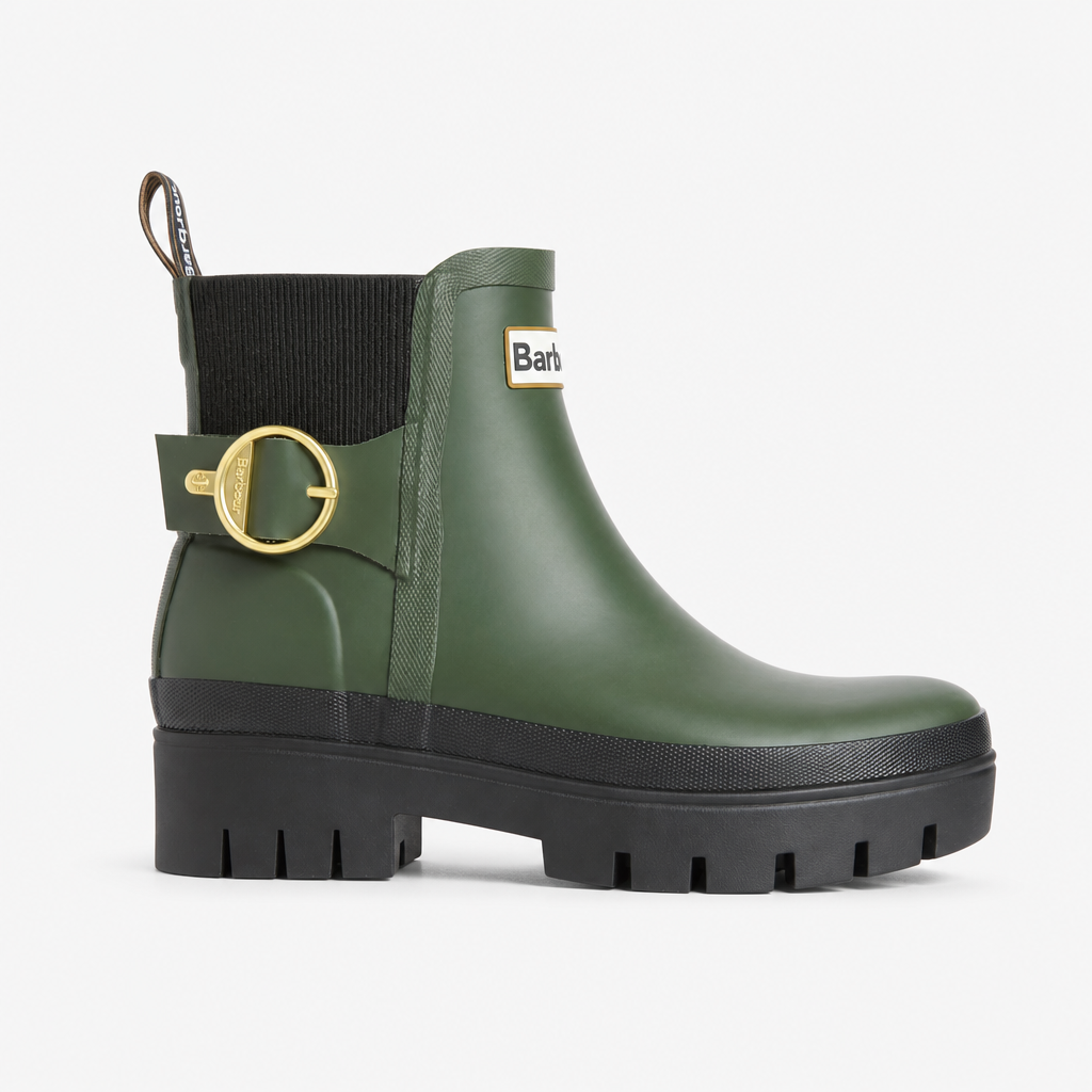 Barbour HEPBURN ANKLE Womens Wellingtons Olive/Black