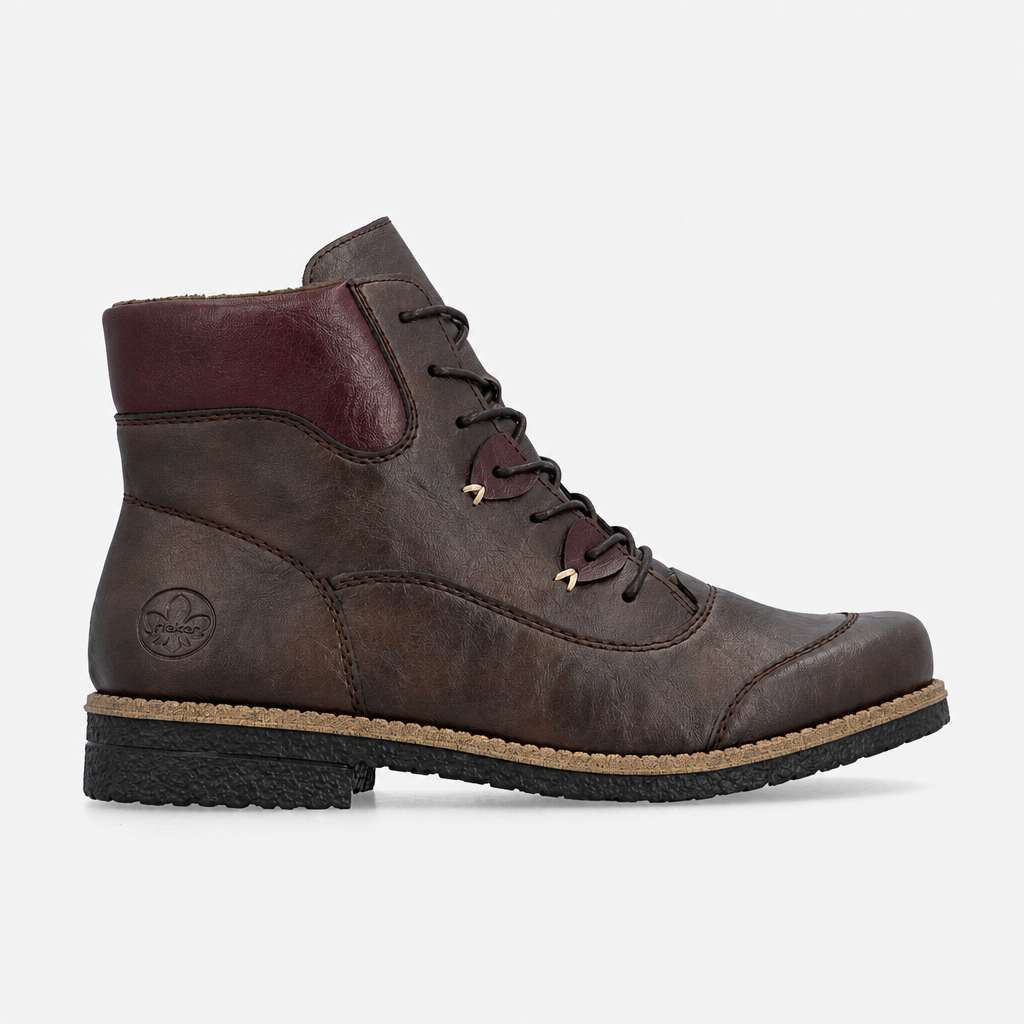 Rieker 73510 Womens Ankle Boots Rancho/Blackberry