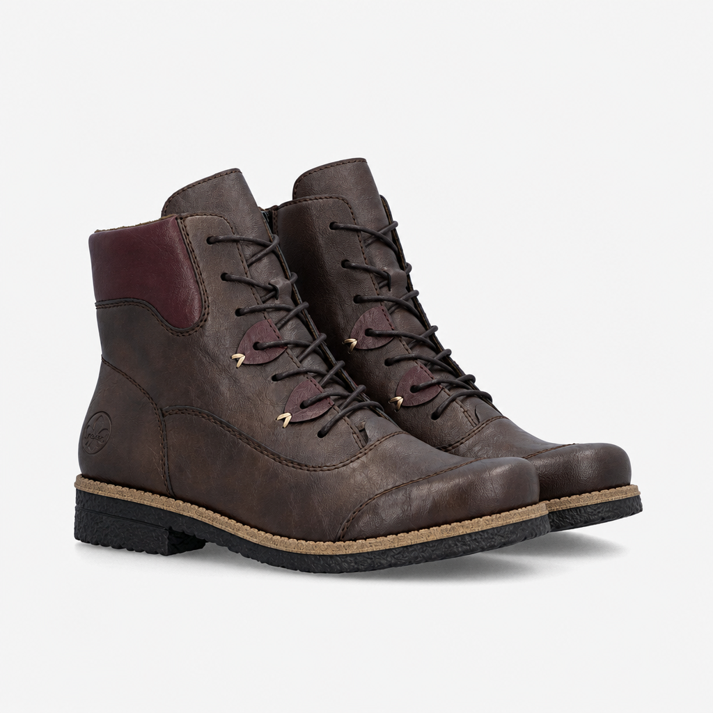 Rieker 73510 Womens Ankle Boots Rancho/Blackberry