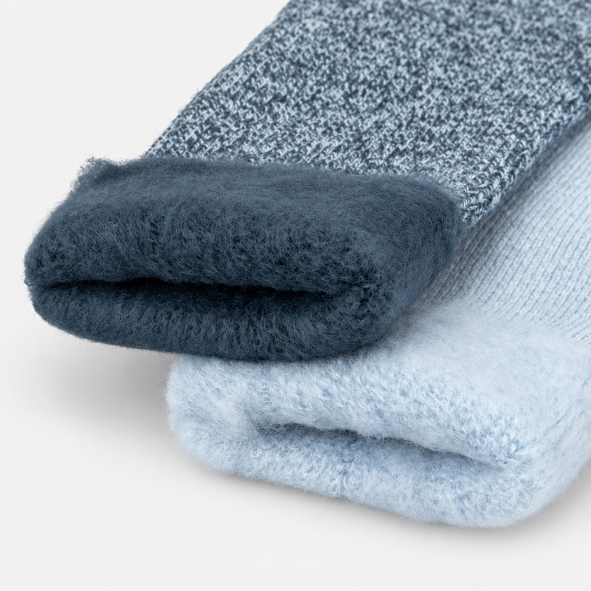 Totes Toasties PREMIUM BRUSHED THERMAL BED SOCK (TWIN PACK) Womens Bed Socks Denim / Blue