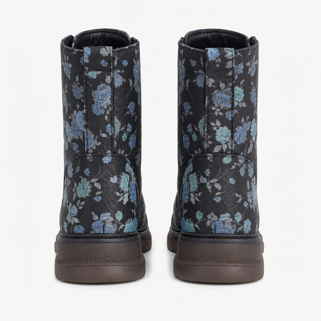 Cipriata ANNETTA Womens Ankle Boots Black/Blue Floral Matt