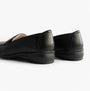 Boulevard L166A Ladies Shoes Black back view showing casual style and elasticated side panel