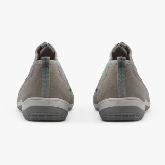 Boulevard KIMBERLEY Womens Centre Zip Mesh Leisure Shoes Grey
