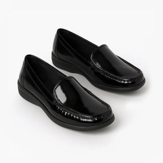 Boulevard L381AP Ladies Shoes Black Patent