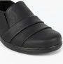 Boulevard L401A Ladies Shoes Black Matt detail view showing slip-on casual style.