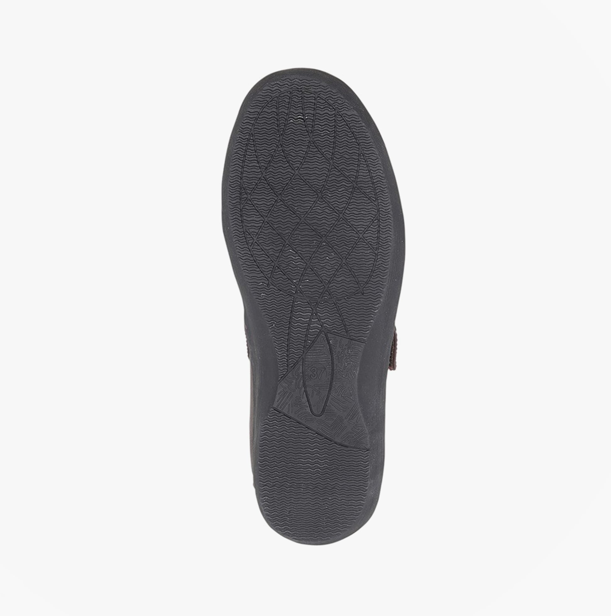Boulevard L429A Womens Wide-Fit Touch Fasten Shoes Black