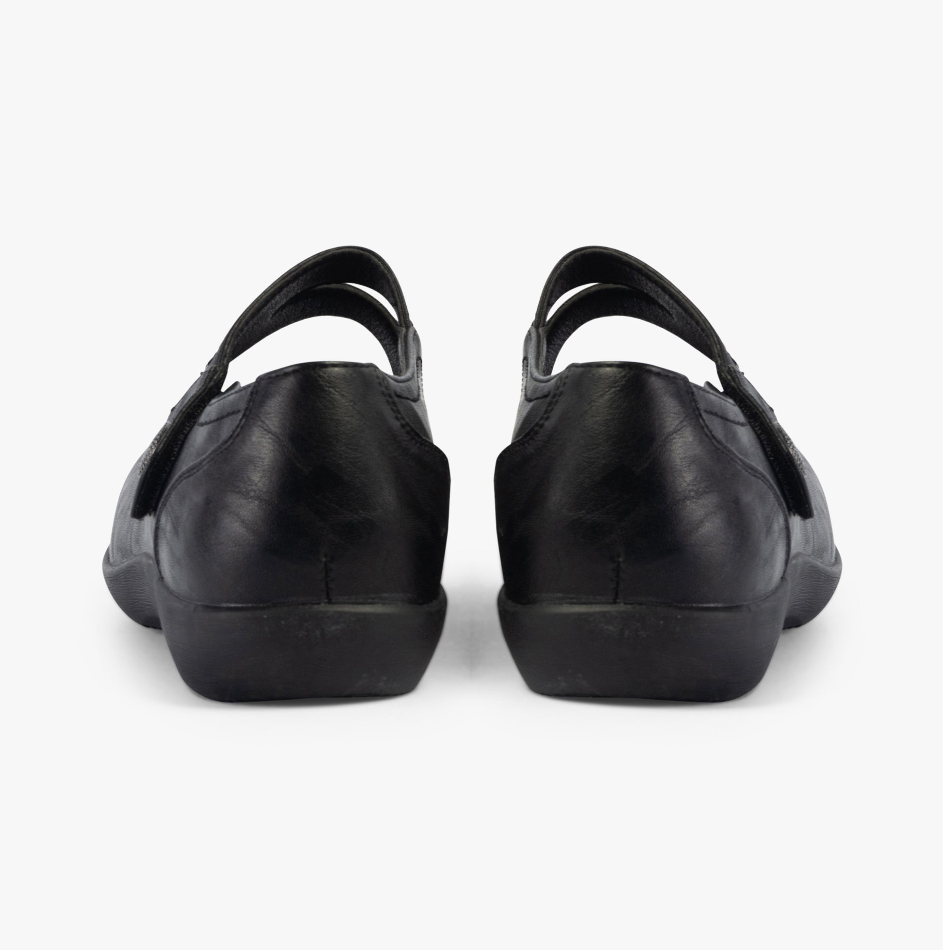 Boulevard L435A Womens Touch Fasten Extra-Wide Shoes Black