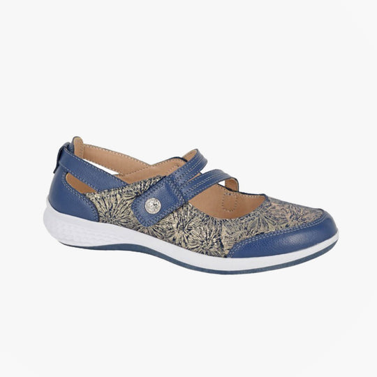 Boulevard L443C Ladies Shoes Navy Sparkle