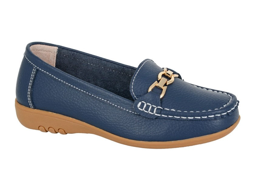 Ladies Loafers Navy Blue