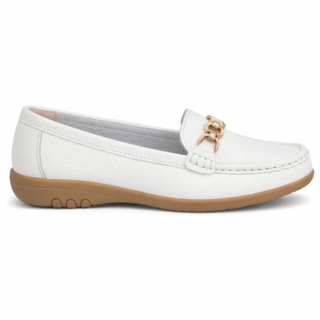 Ladies Loafers White