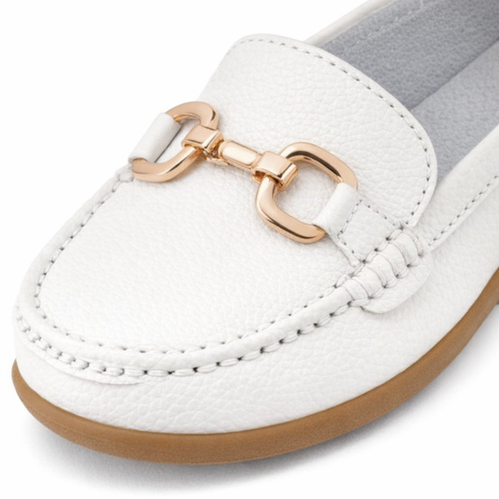 Ladies Loafers White