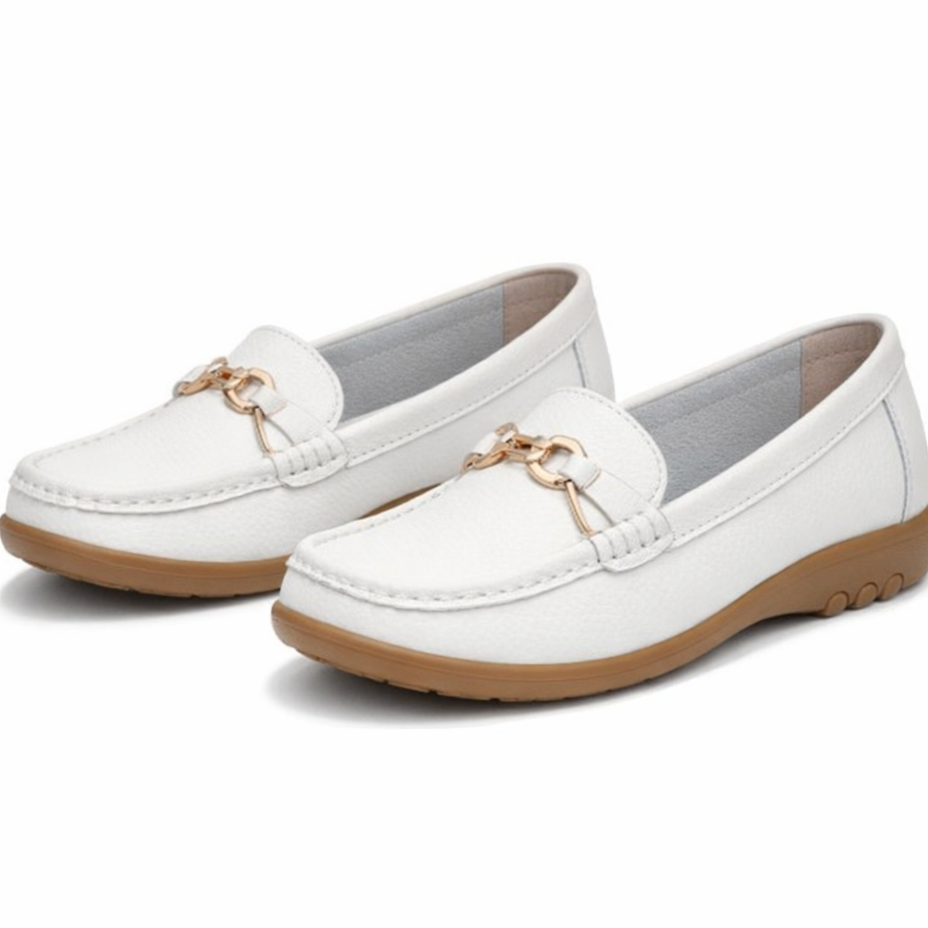 Ladies Loafers White