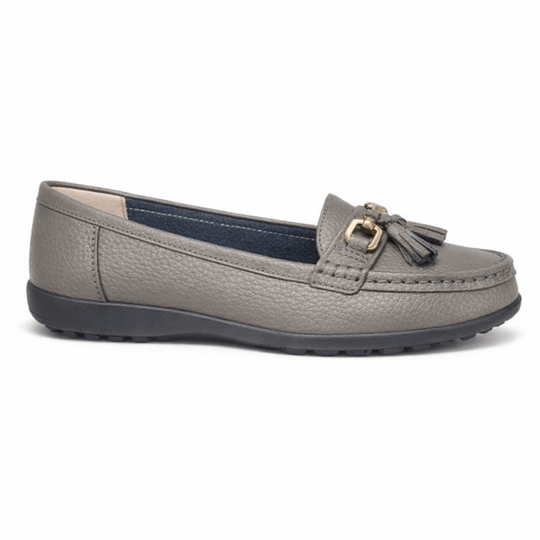 Boulevard Ladies Loafers Pewter Metallic