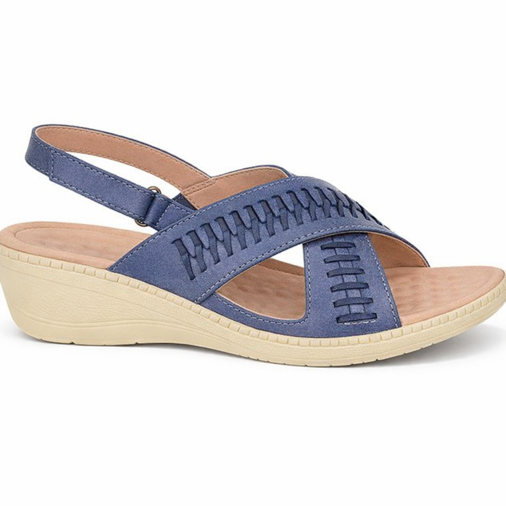 Boulevard L827 Womens Slingback Sandals Blue