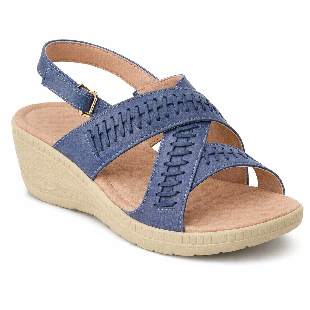 Boulevard L827 Womens Slingback Sandals Blue