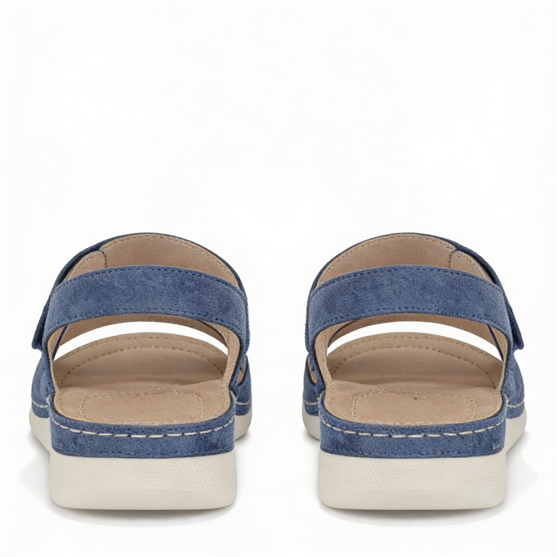 Boulevard L844 Womens Slingback Sandals Blue Metallic