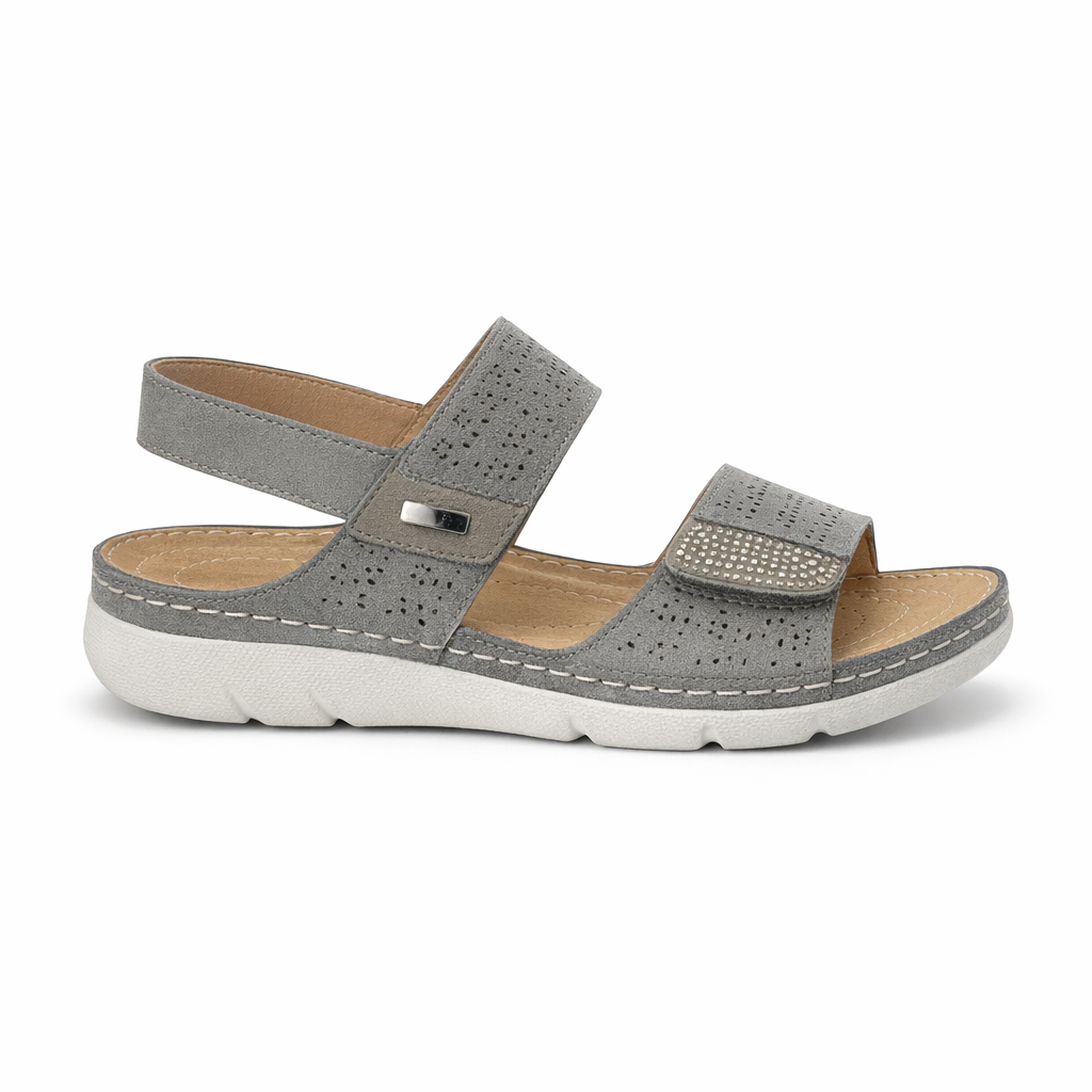 Boulevard L844 Womens Slingback Sandals Pewter