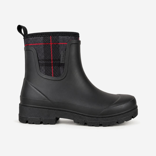 Mud Dogs BROOKE Womens Ankle Neoprene Wellies Black Check