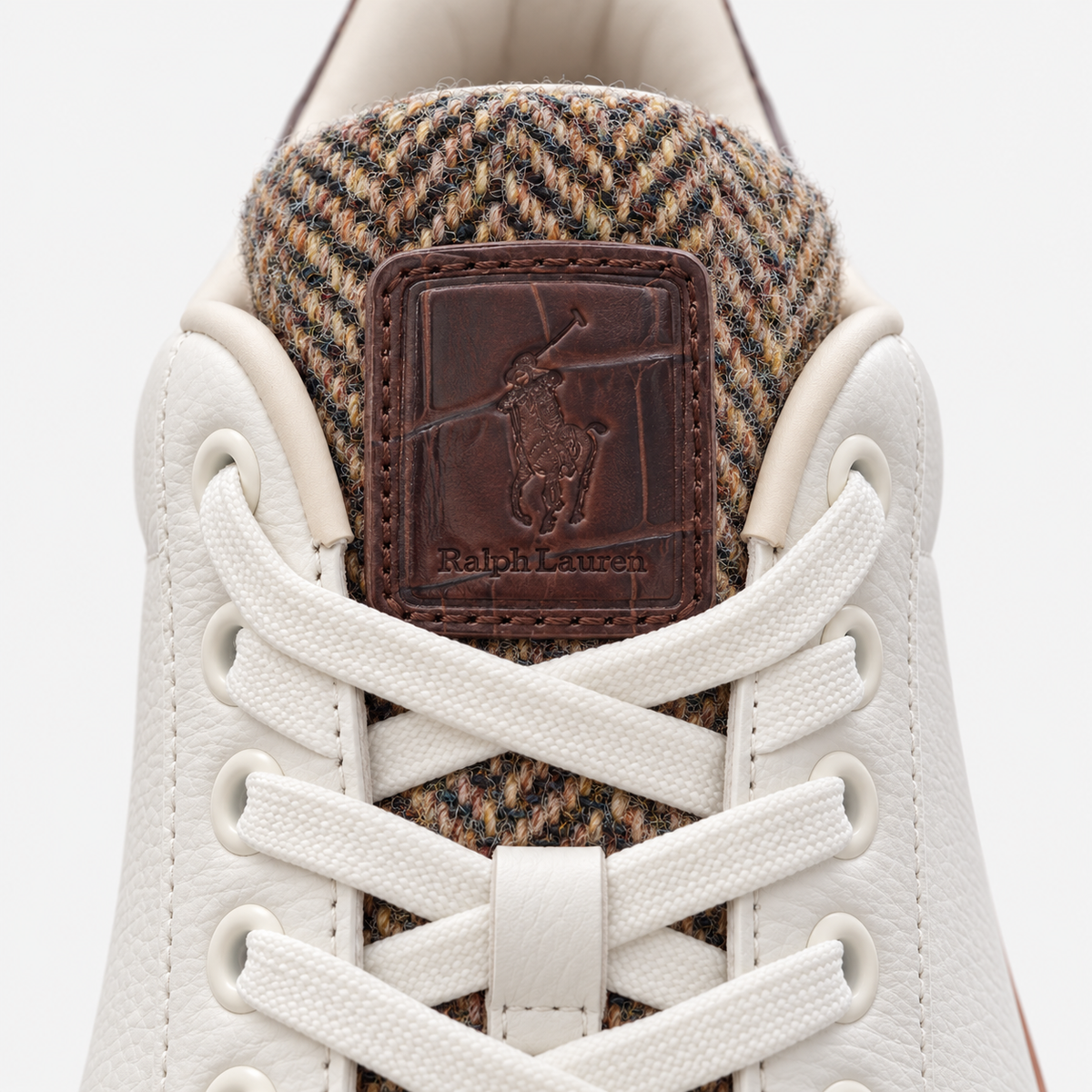Polo Ralph Lauren HRT CRT III Mens Smart Trainers Deckwash White/Brown Multi