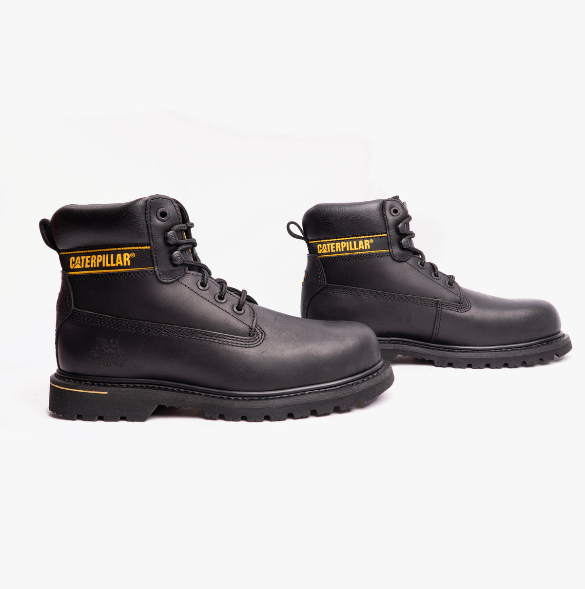 CAT HOLTON SB Mens Leather Safety Boots Black