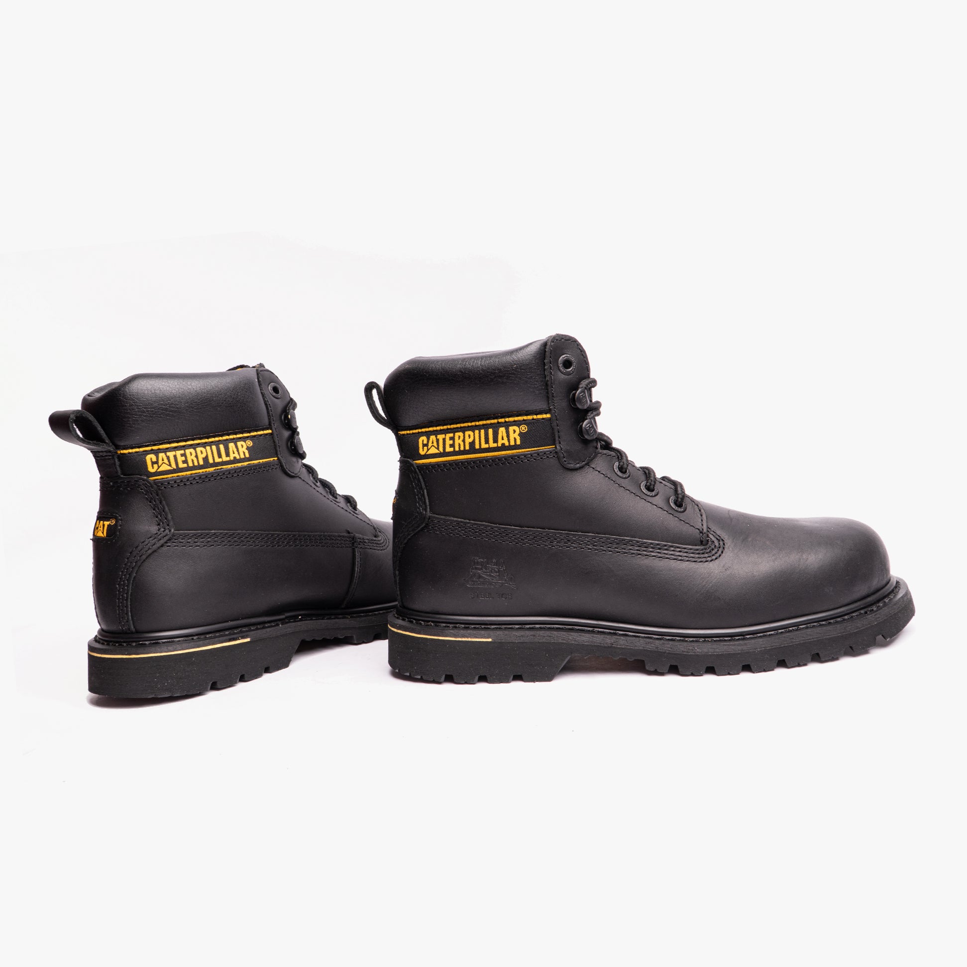 CAT HOLTON SB Mens Leather Safety Boots Black