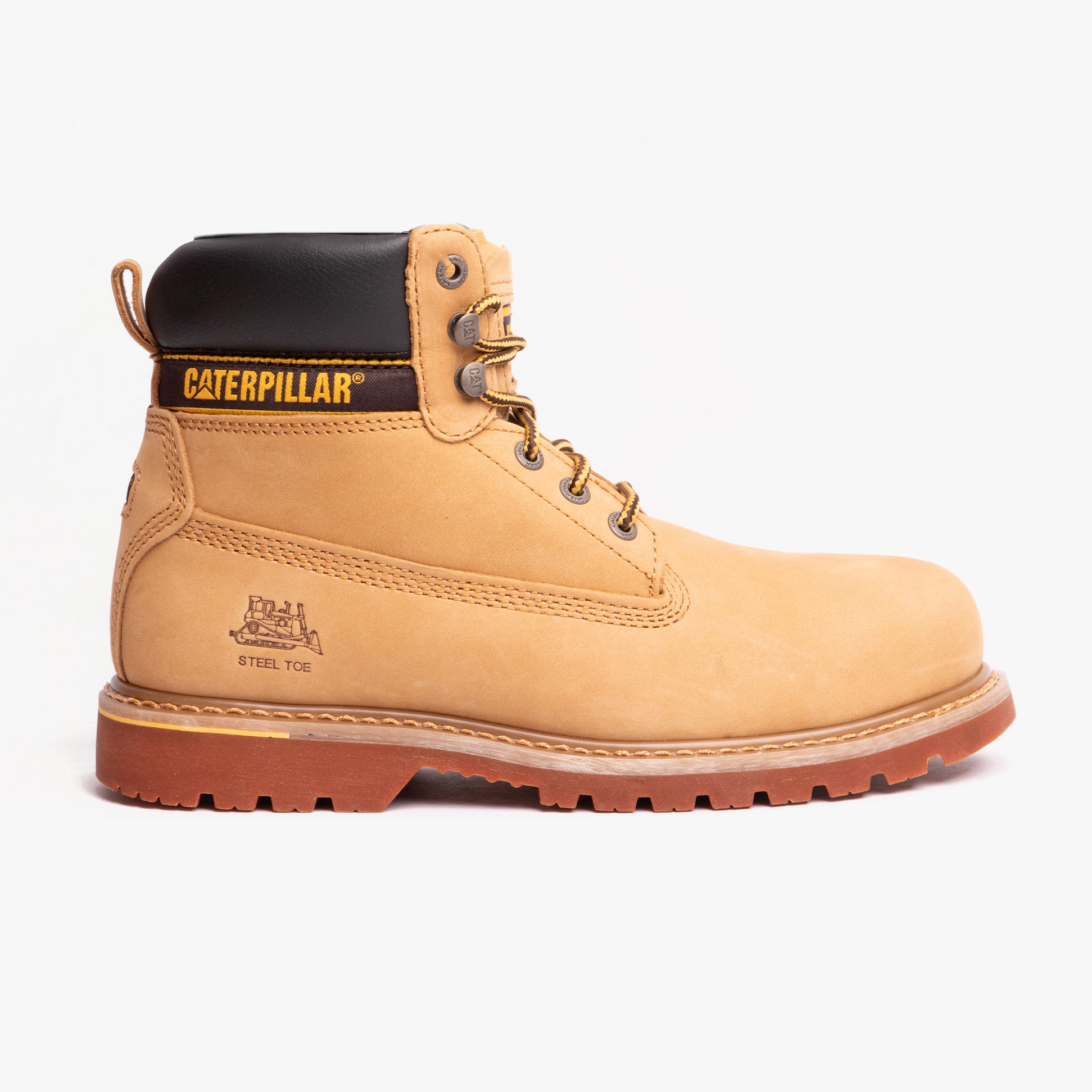 CAT HOLTON SB Mens Leather Safety Boots Honey
