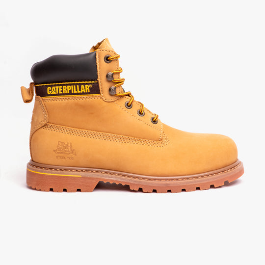 CAT HOLTON S3 Mens Nubuck Safety Boots Honey