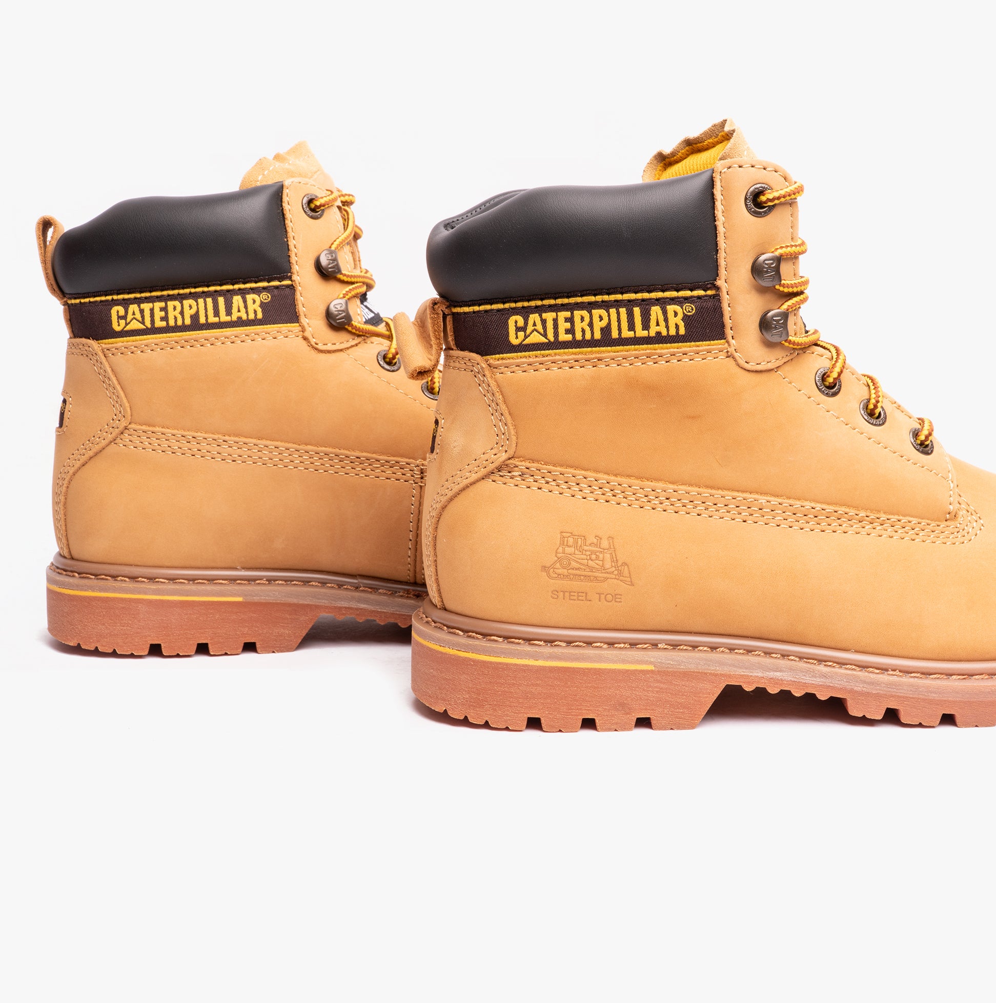 CAT HOLTON S3 Mens Leather Safety Boots Honey