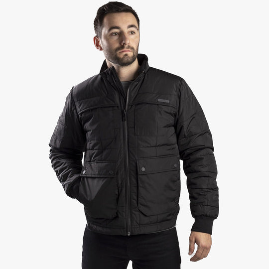 CAT TERRAIN Mens Polyester Full Zip Jacket Black