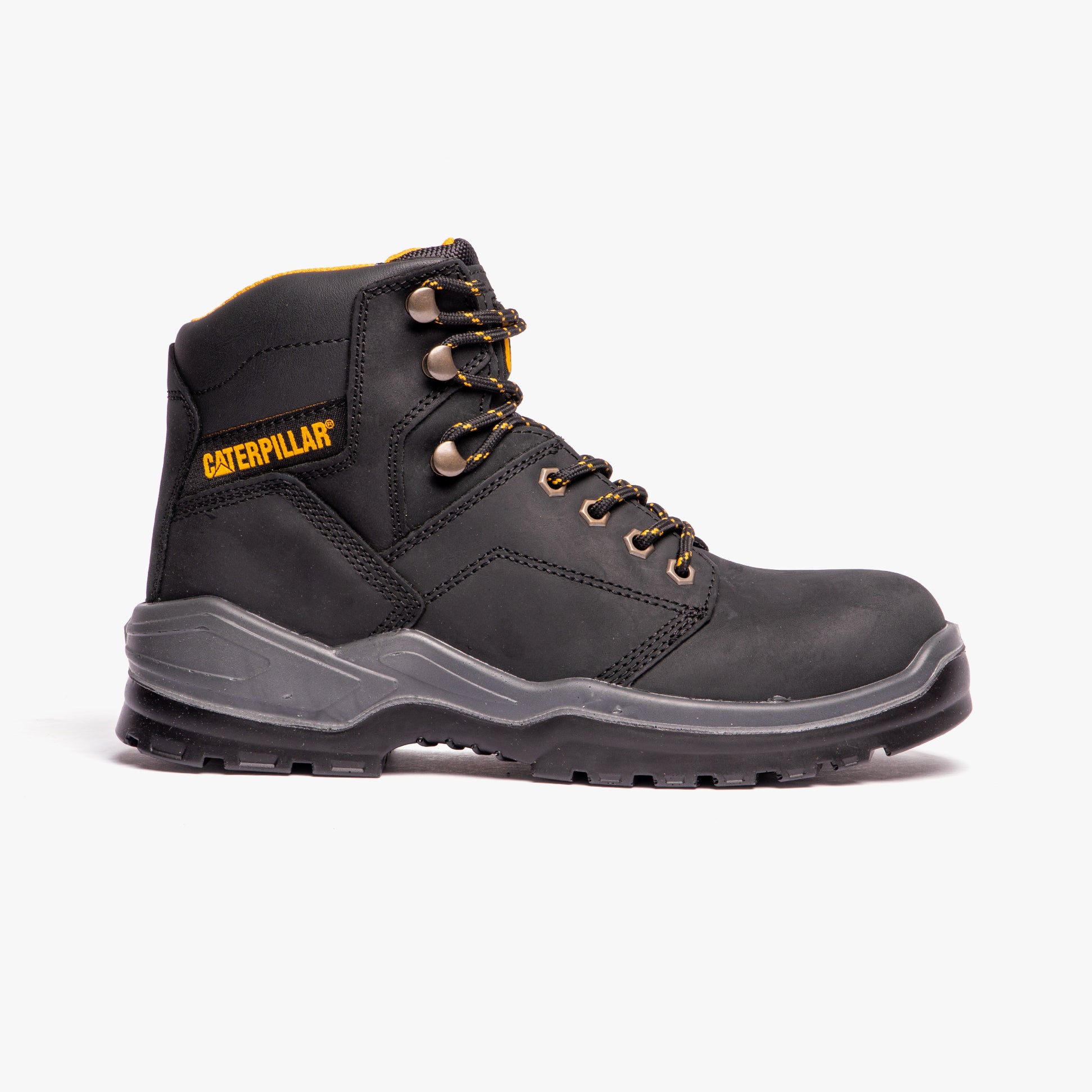 CAT STRIVER Mens Leather Safety Boots Black