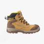 CAT STRIVER XL 6 Mens Hiker Safety Boots Honey side view showcasing leather upper and rubber sole.