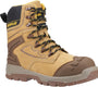 CAT STRIVER XL 8 Mens Hiker Safety Boots Honey side view showcasing leather upper and rubber sole.