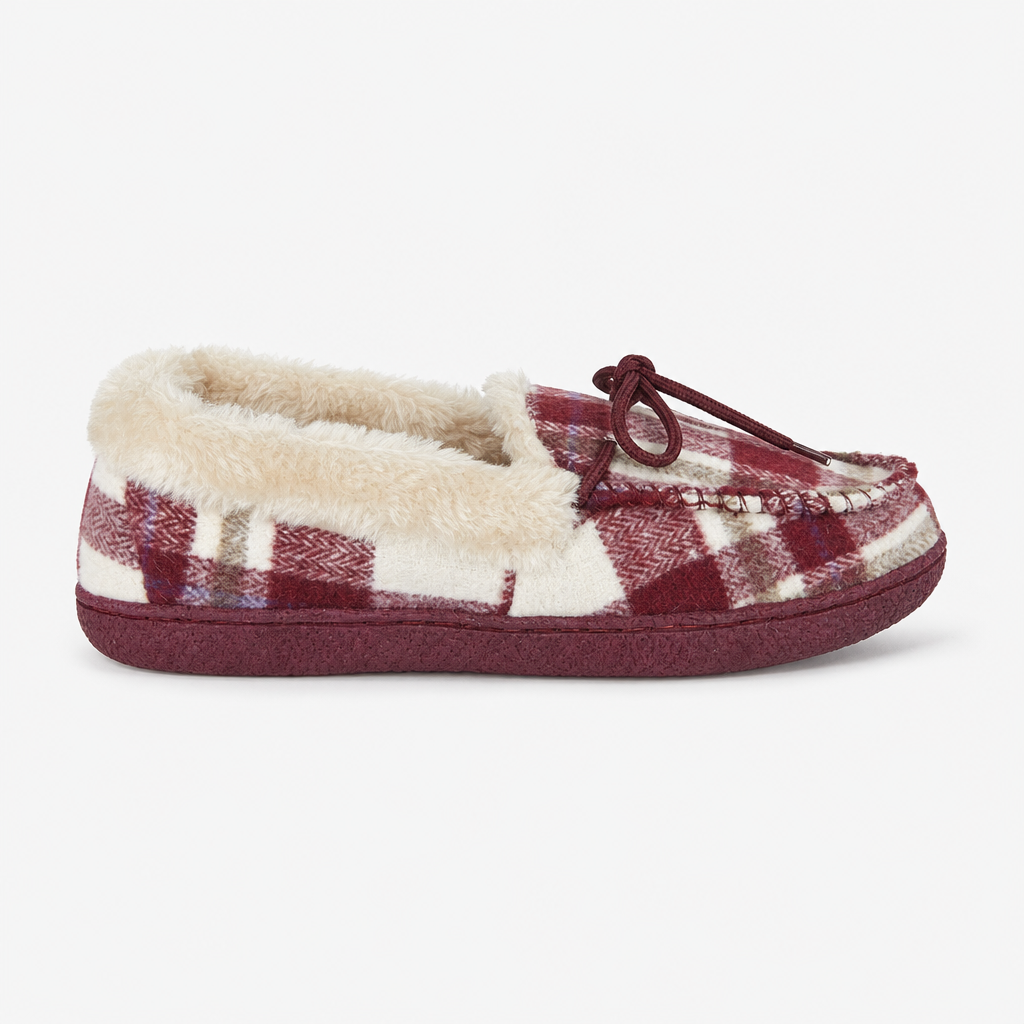 Jo & Joe PEMBROKE Womens Moccasin Slippers Cherry