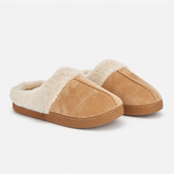 Jo & Joe ZOE Womens Mule Slippers Chestnut