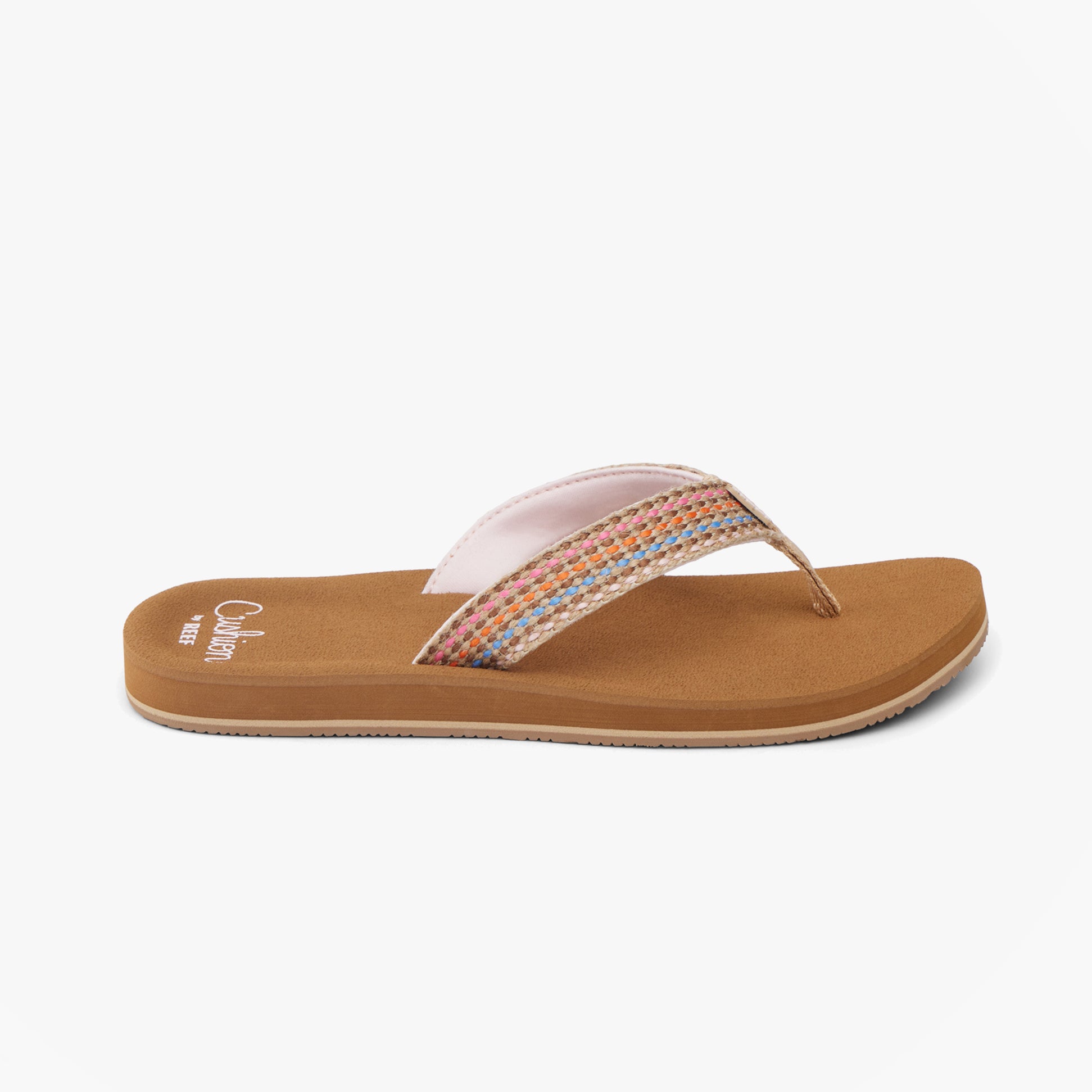Reef BAJA ELANA Womens Toe-Post Sandals Brown/Pink