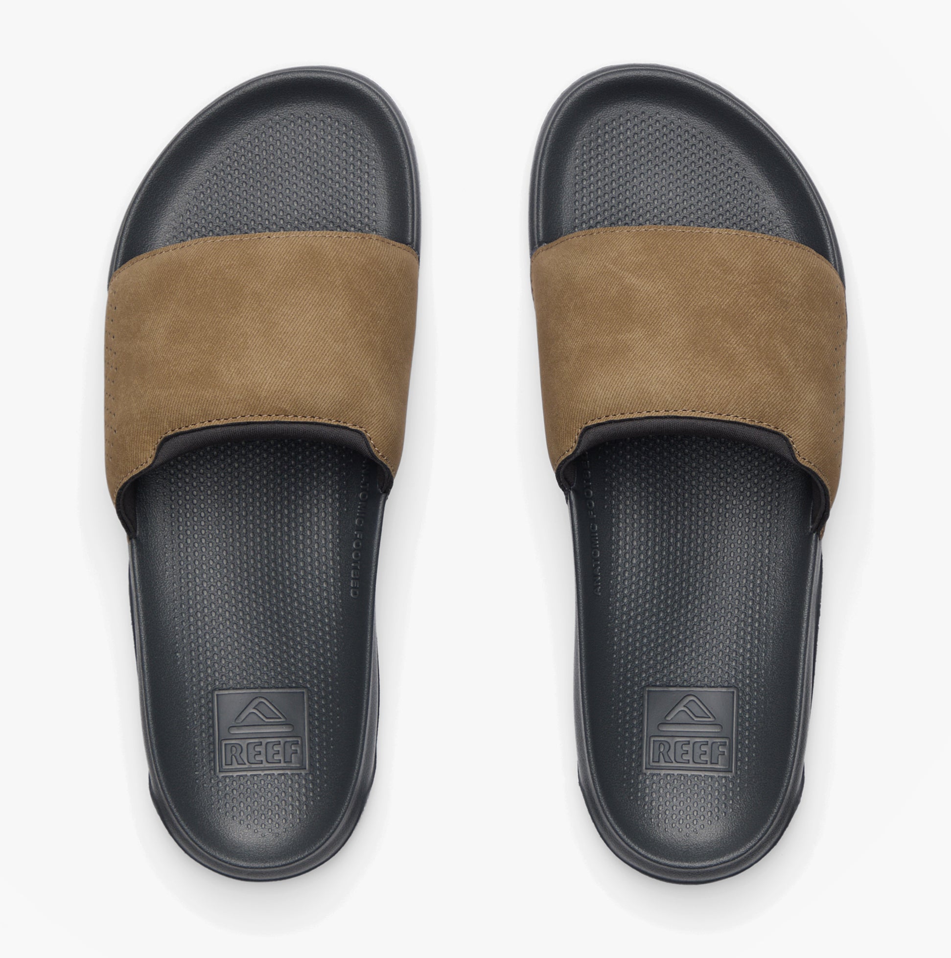 Reef TAILSLIDE Mens Sliders Grey/Tan