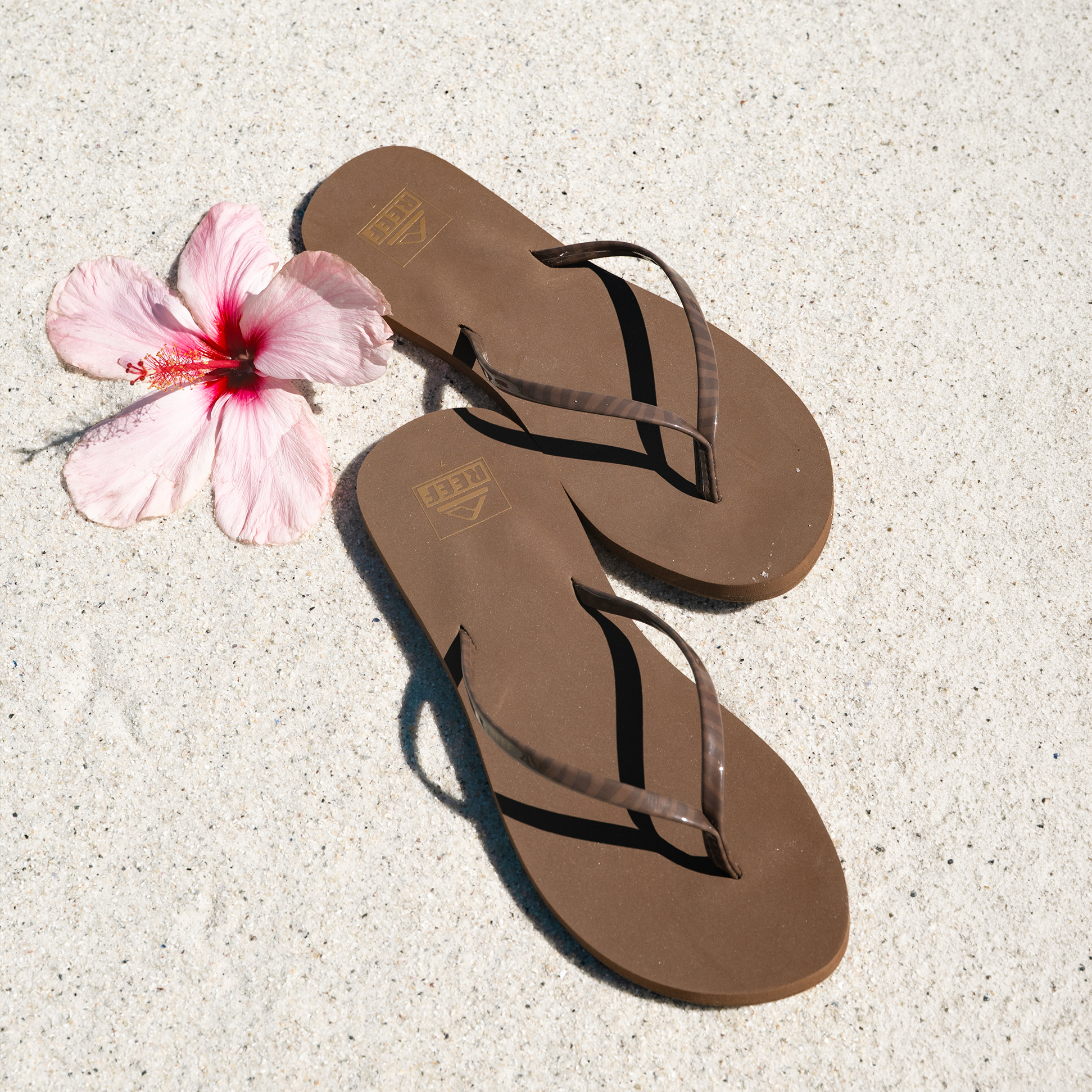 Reef BLISS NIGHTS Womens Toe-Post Sandals Chocolate Stripe