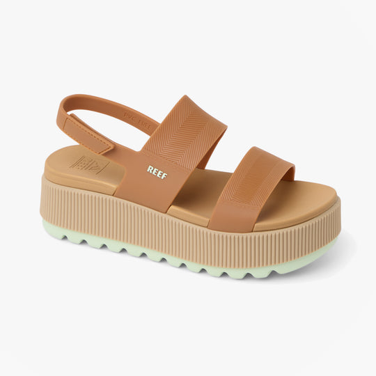 Reef WATER VISTA HIGHER Womens Cross Strap Sandals Almond/Ambrosia