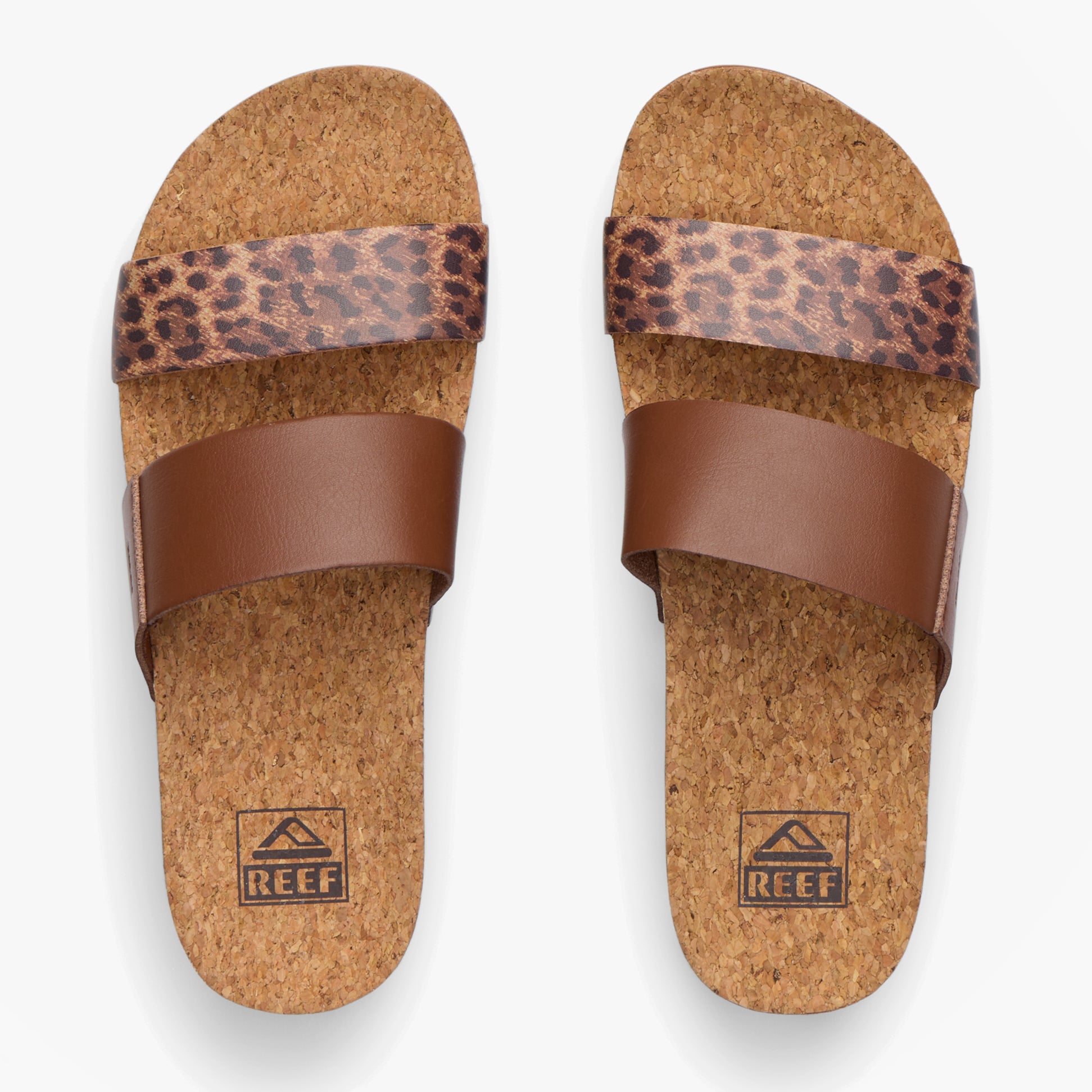 Reef CUSHION VISTA Womens Platform  Sandals Brown/Leopard