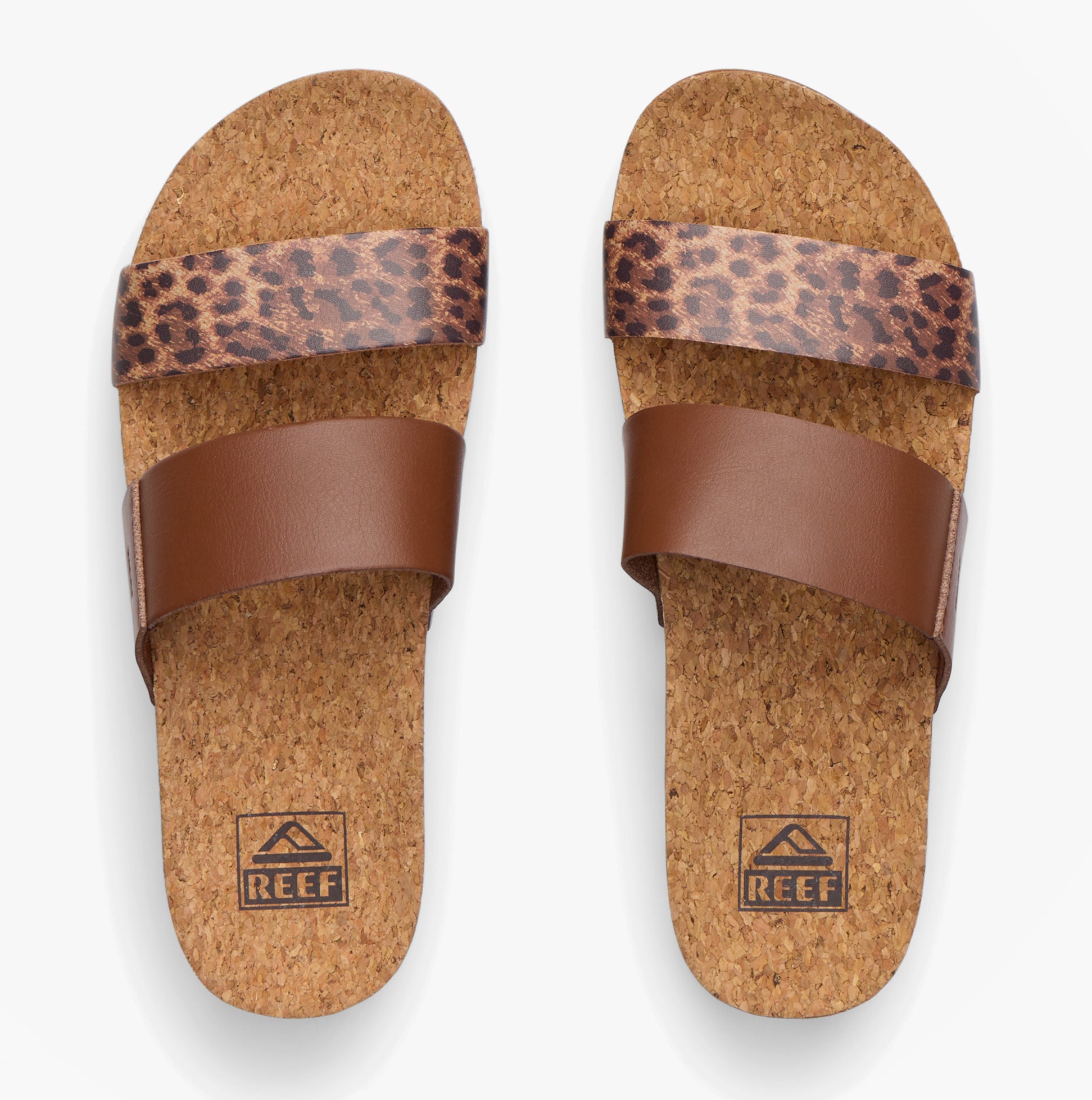 Reef CUSHION VISTA Womens Platform  Sandals Brown/Leopard