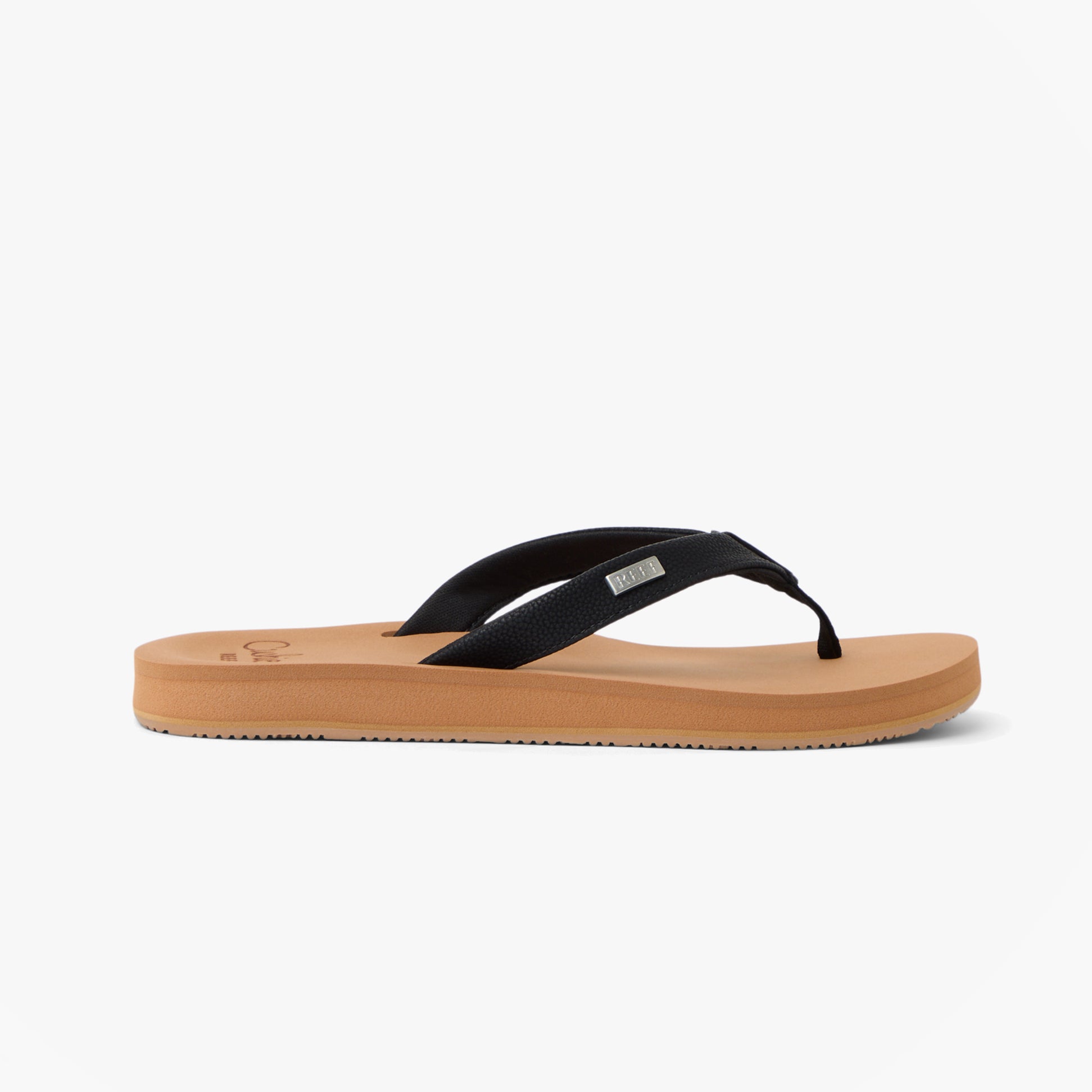 Reef BAJA SANDS Womens Toe-Post Sandals Black/Tan