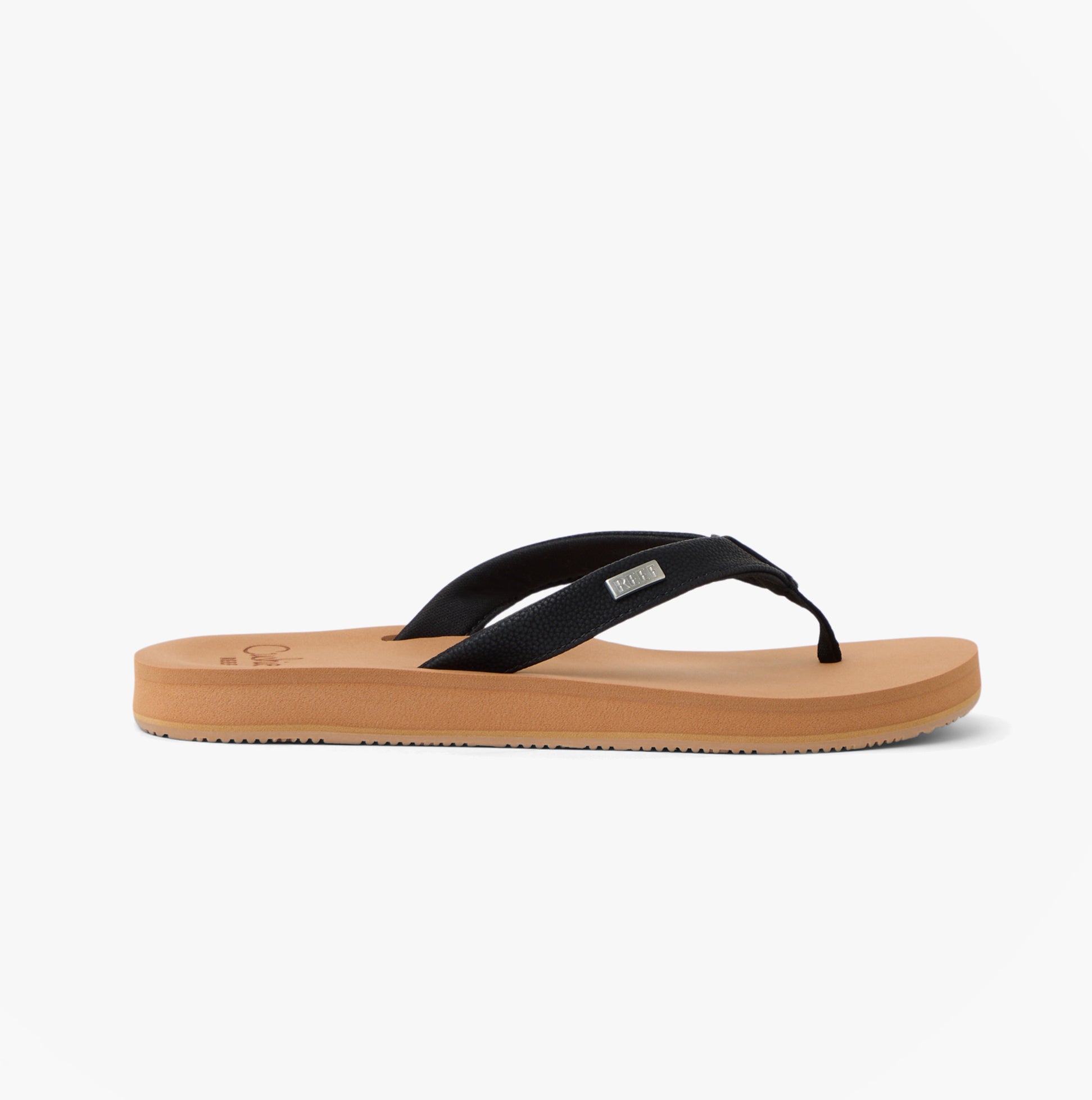 Reef BAJA SANDS Womens Toe-Post Sandals Black/Tan