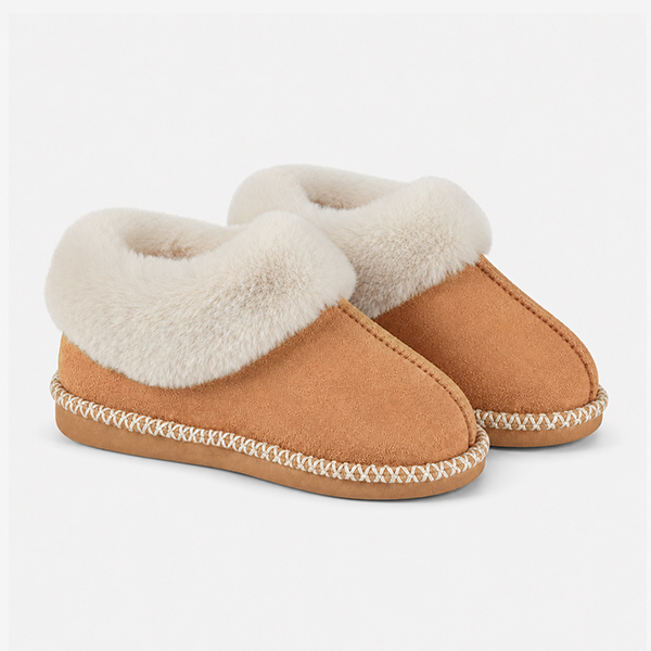 Jo & Joe ELMSLEY Womens Moccasin Slippers Cognac