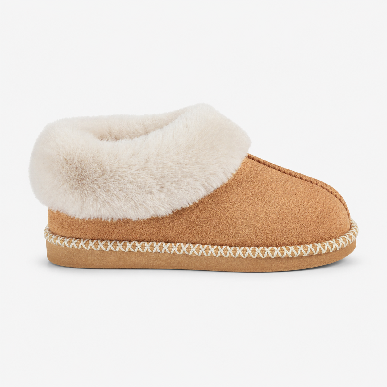 Jo & Joe ELMSLEY Womens Moccasin Slippers Cognac